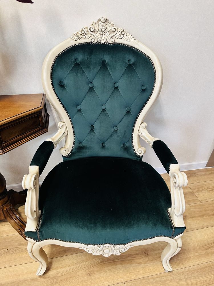 Eleganckie i efektowne 2 FOTELE LUDWIKOWSKIE w nowej tkaninie :)