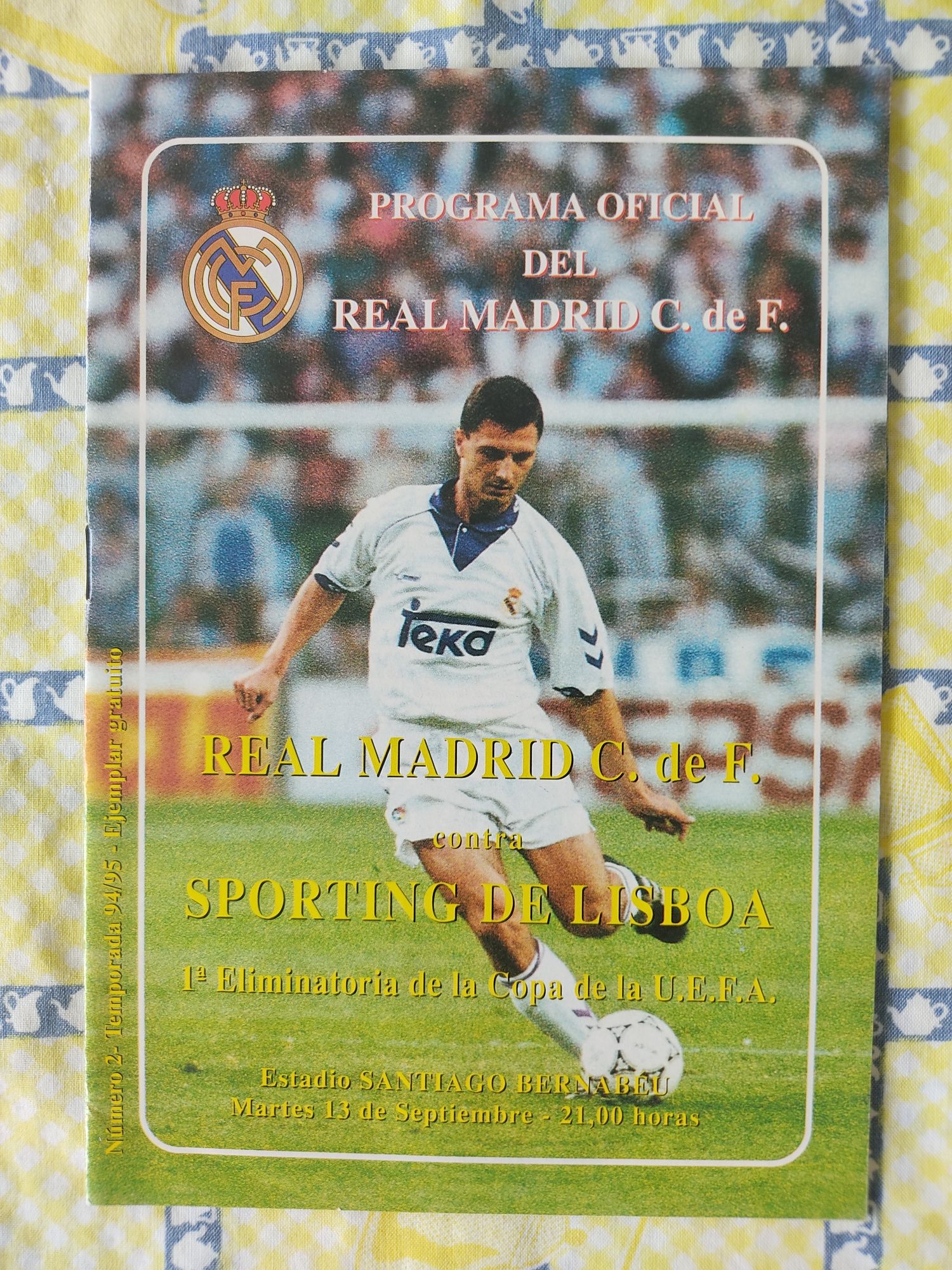 Programa Real madrid-sporting UEFA 1994 e 95