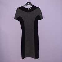 Szaro-czarna sukienka damska H&m rozmiar 134