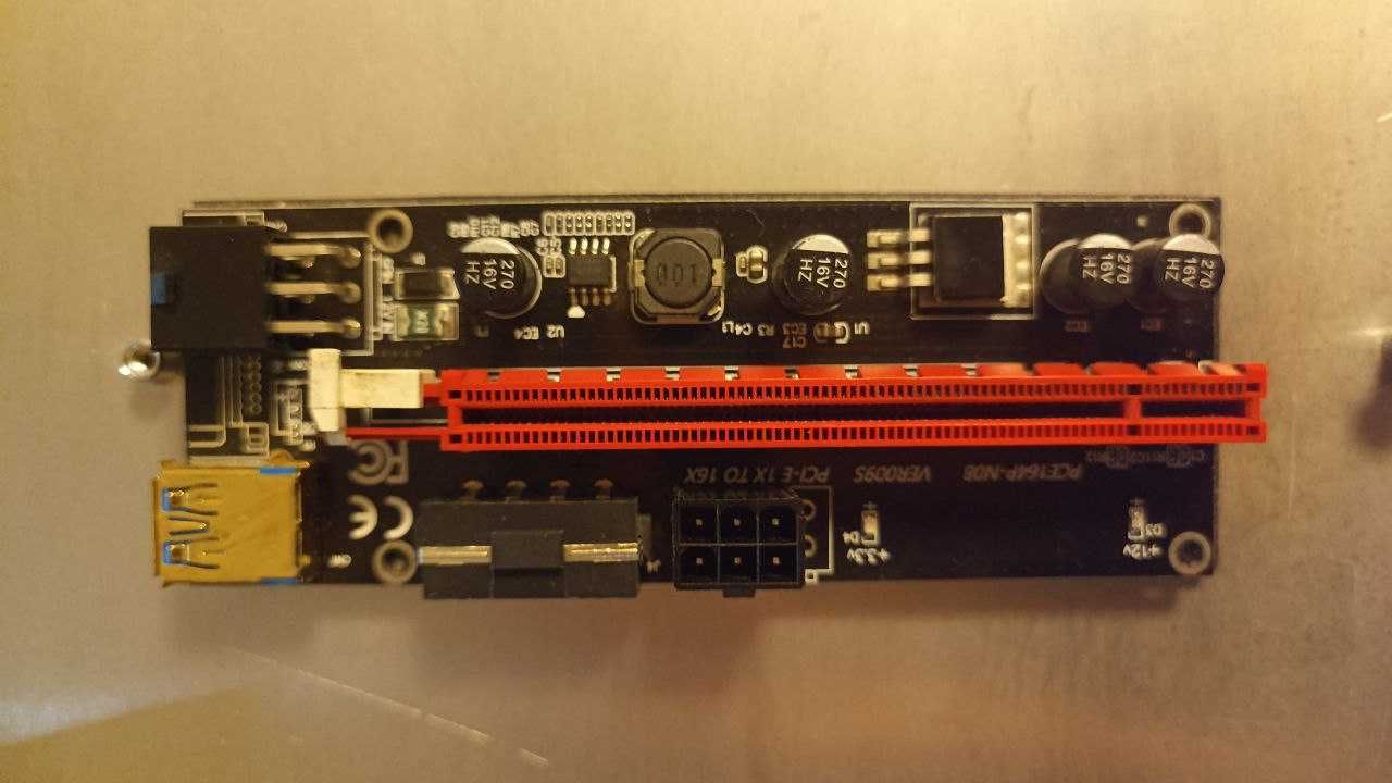 Riser 009S PCI-E 1x-16x USB 3.0 SATA - 10 SZT