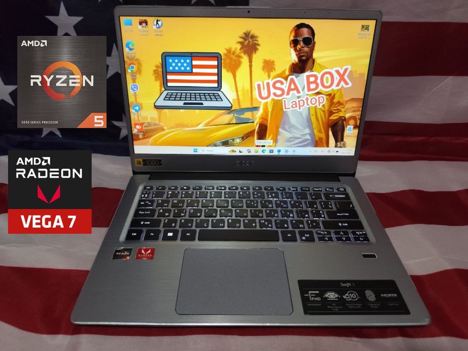 ‼️Новий Acer Swift 3 14FHD/IPS/RYZEN 5/12GB/Vega 7/SSD 256GB/Акб 6г