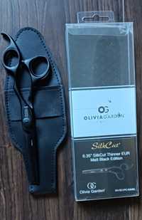 Olivia Garden SilkCut, degażówki fryzjerskie, czarny mat,