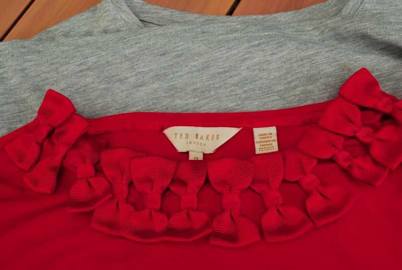 Czerwony tshirt koszulka 36 Ted Baker