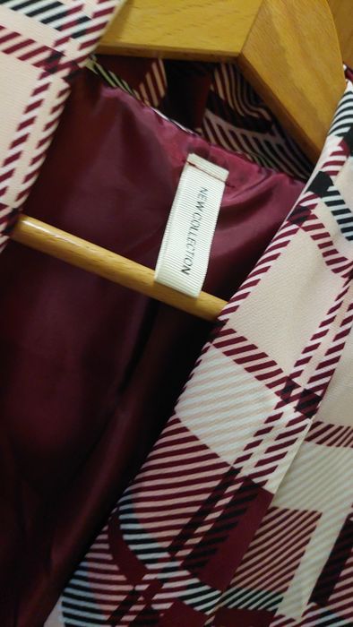 Nowa marynarka bordo kratka uni rozm