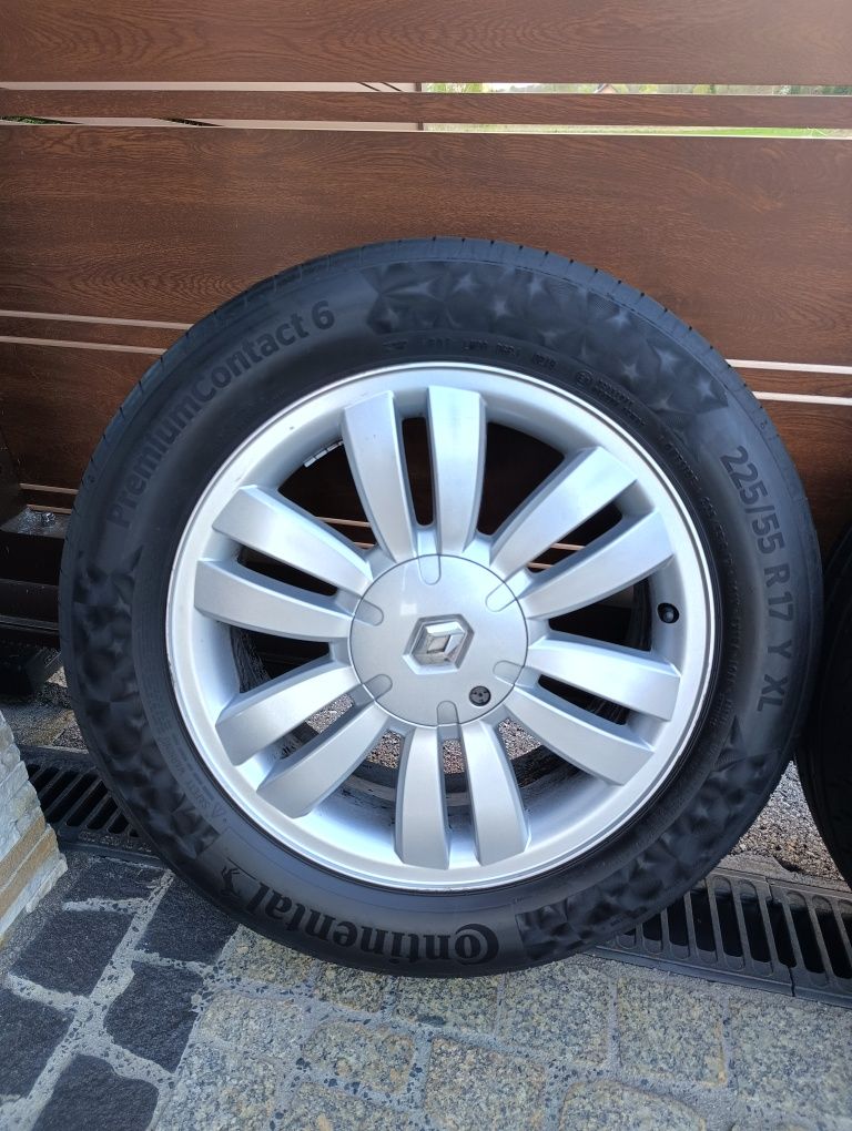 Koła Alufelgi Renault Espace IV 17" z oponami 225/55/17 komplet 5x108