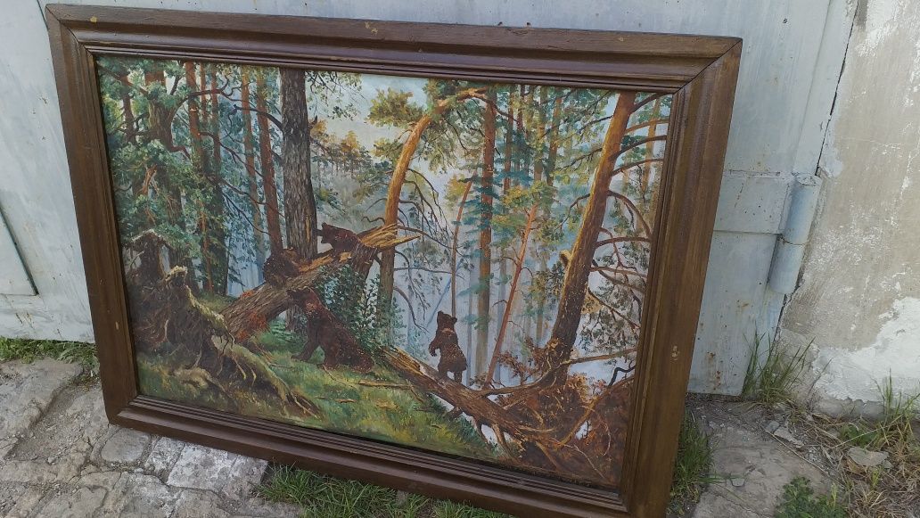 Продам картину 'утро в сосновом лесу' репродукции Шишкин.