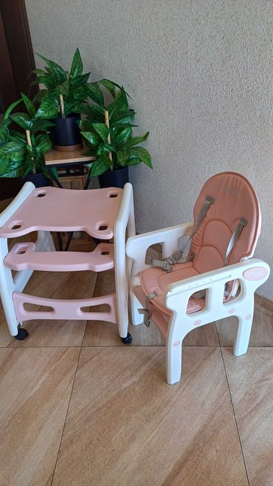 Krzesełko do karmienia ze stoliczkiem składane wielofunkcyjne 5w1