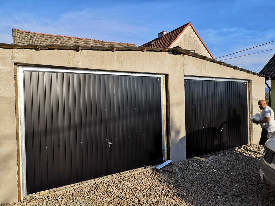 Brama uchylna garażowa 3000x2100 antracyt brąz szary