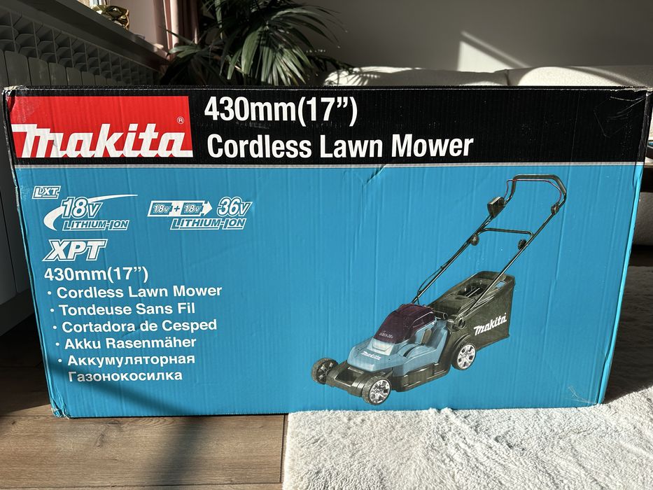 Kosiarka AKU 2 x 18V Makita DLM432PT2 43 cm + 2x5,0Ah+ ładowarka
