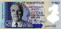 Banknot Mauritius  50 unc polimer