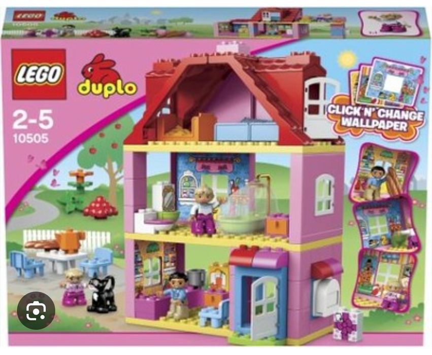 LEGO DUPLO 10505 Różowy domek + 10587 Kawiarenka – zestaw dla dziewczy