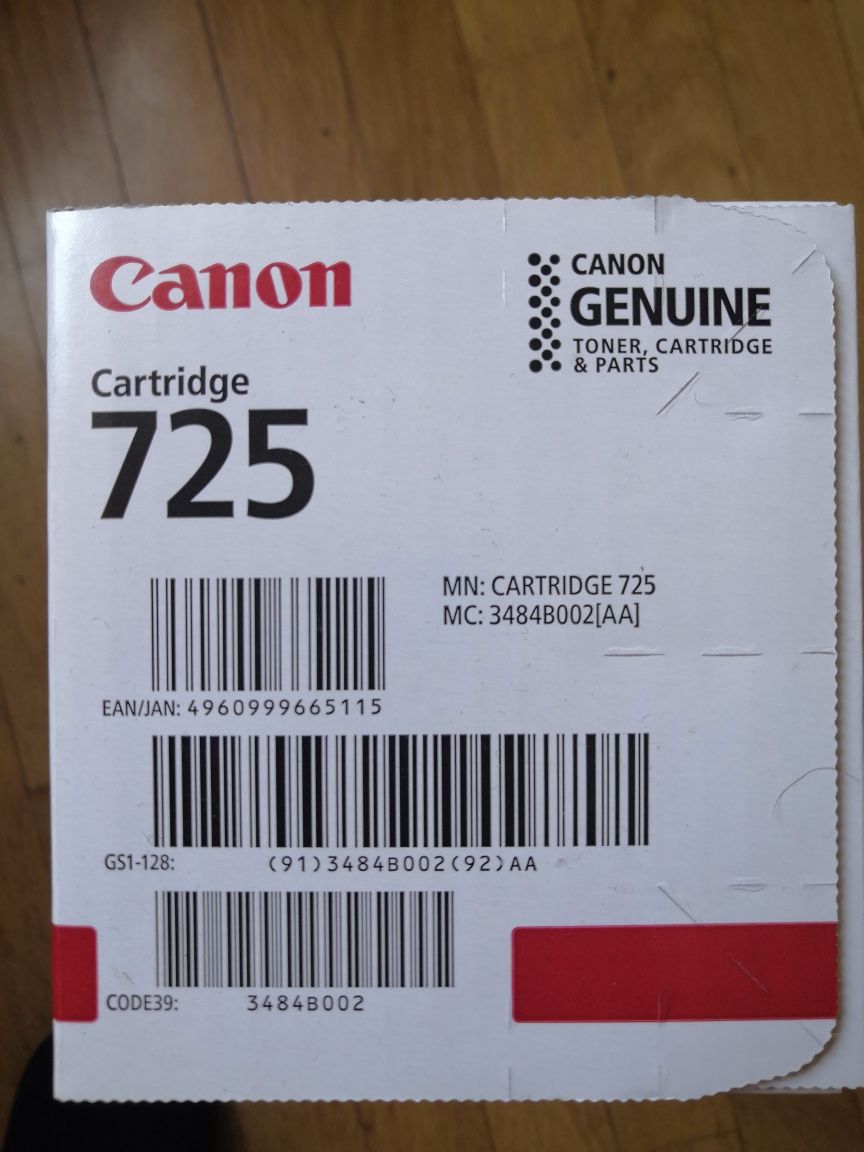 Картридж Canon 725, оригинал с голограммой