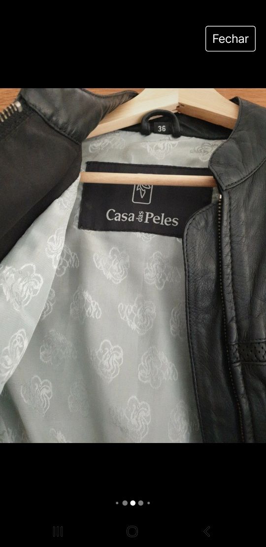 Casaco de pele motoqueiro