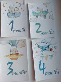 Картки для фотосесії з малюком по місяцях