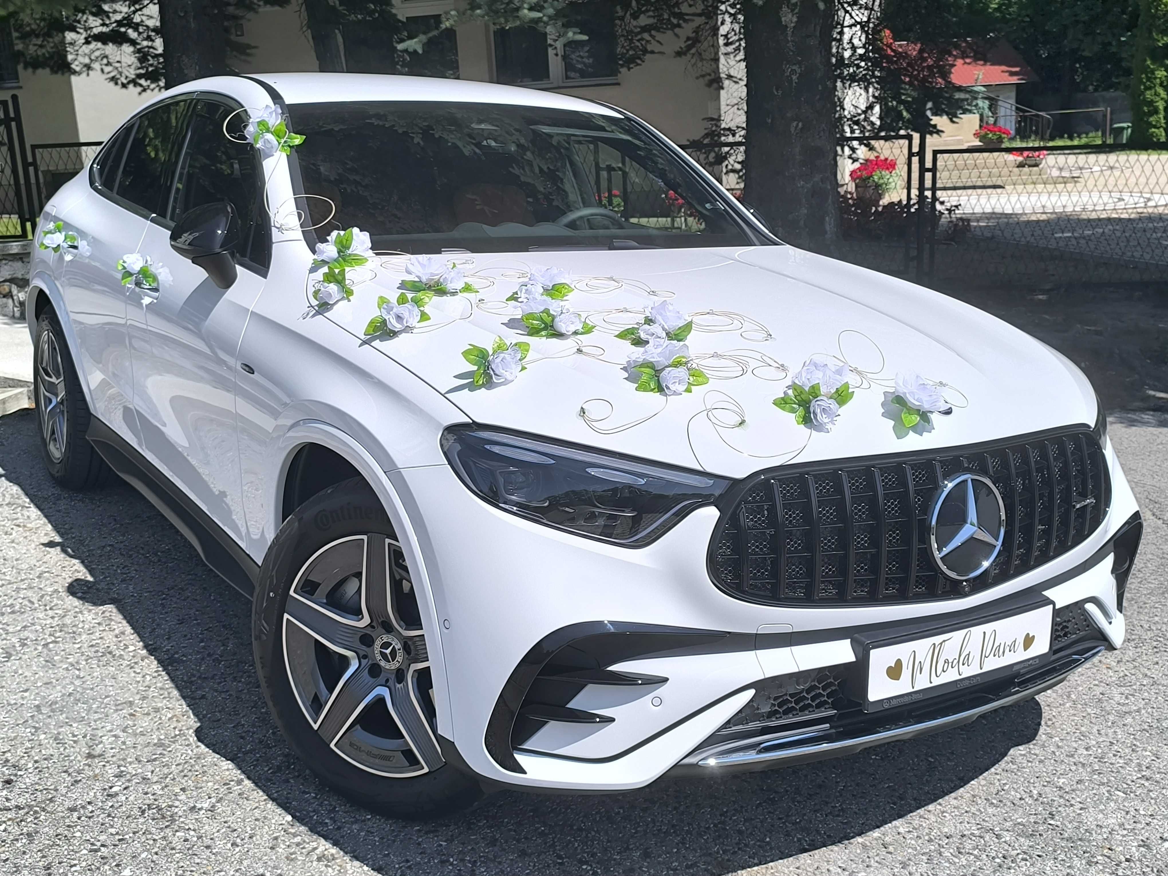 Samochód, auto do ślubu. Mercedes GLC Coupe  pakiet AMG.