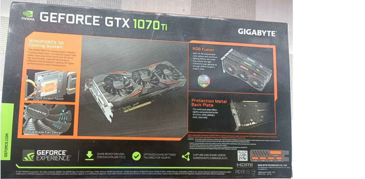 Karta graficzna Gigabyte Gaming 1070 ti 8 gb VRAM