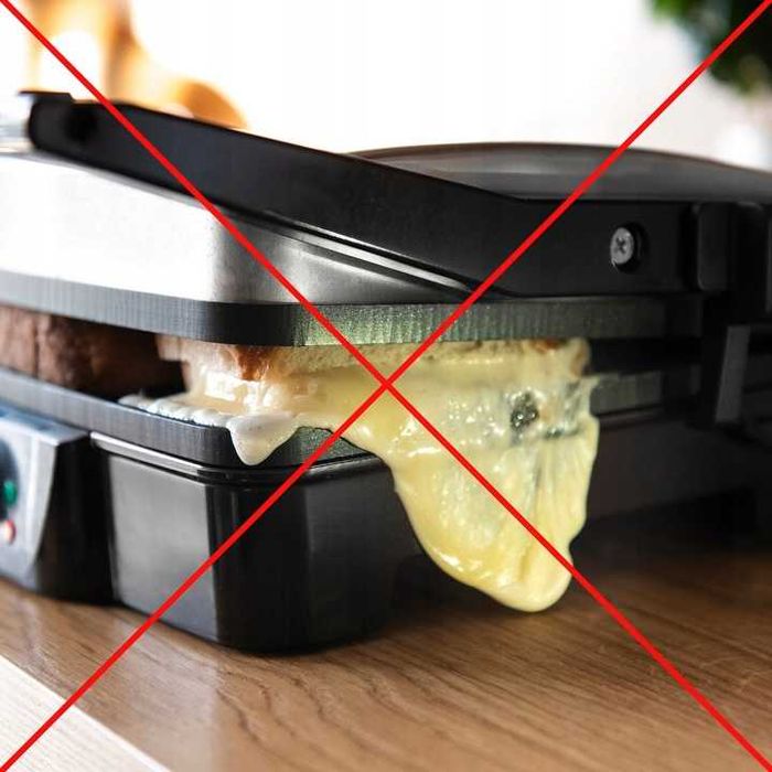 DUŻY Toster grill opiekacz DO KANAPEK XXL nie wylewający FIRST AUSTRIA