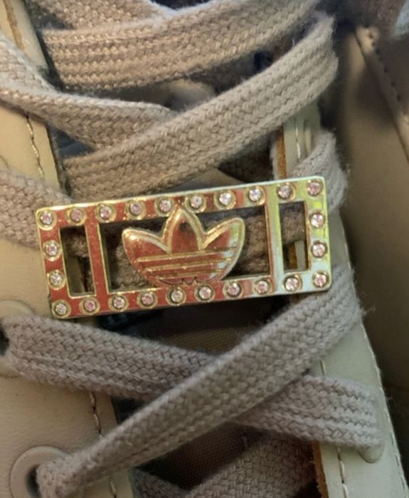 Acessórios para atacadores adidas ténis sapatilhas dourado decoração