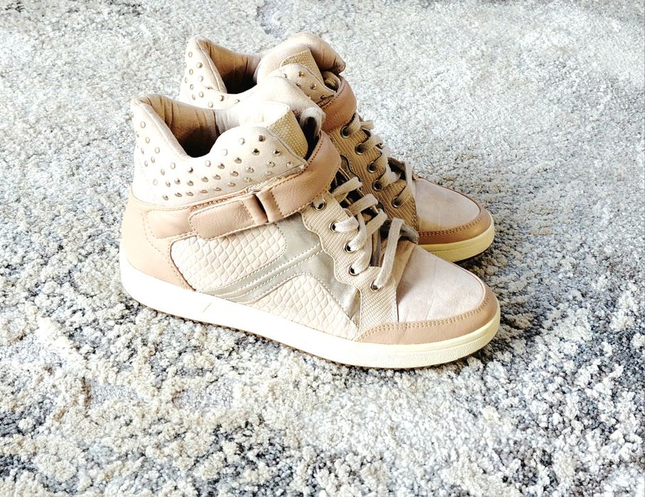 Bereshka extra wysokie Snekersy Botki beżowe roz. 37 _  24cm