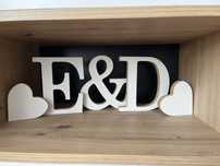 Drewniane litery E&D