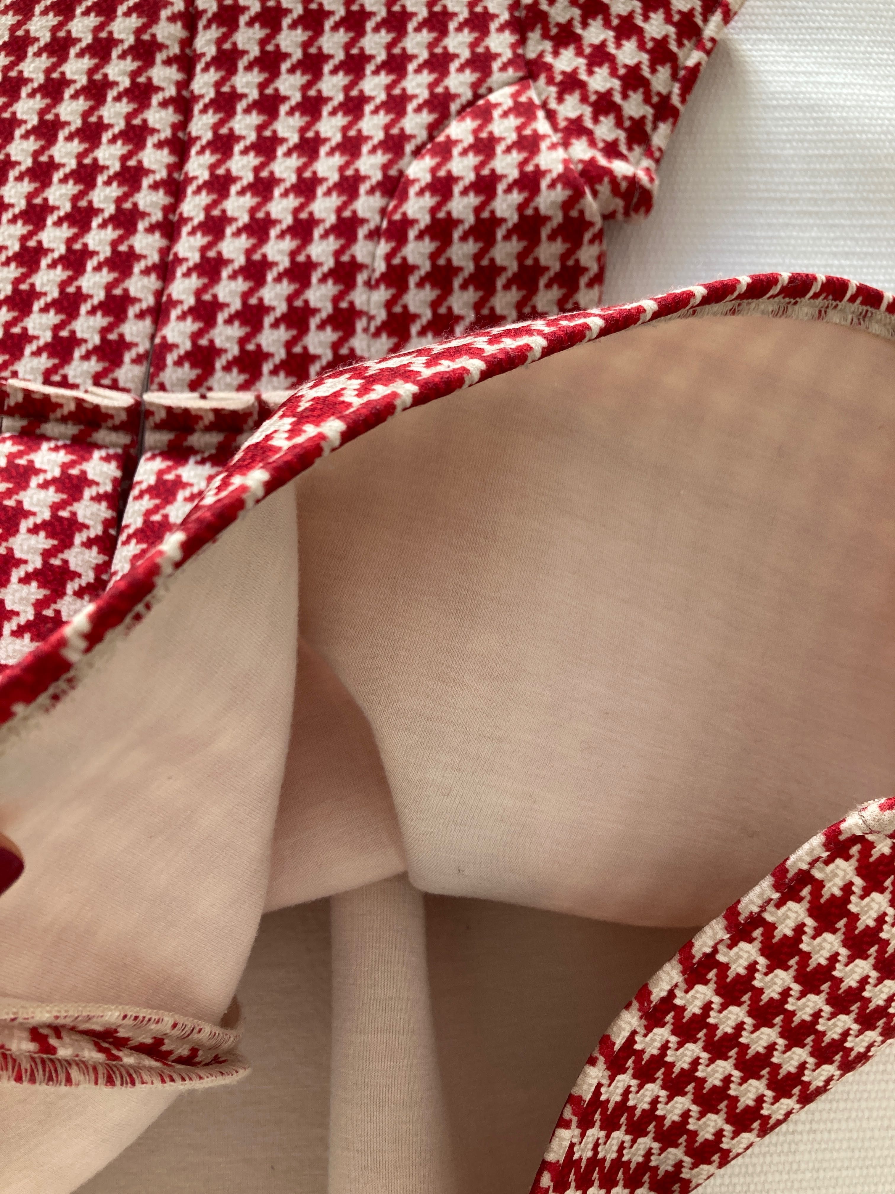 Vestido vermelho e branco menina