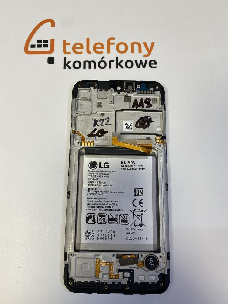 LG K22 wyświetlacz LCD