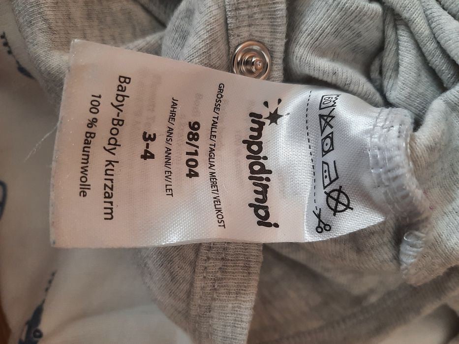 Zestaw 3 x body z krótkim rękawem Impidimpi 98/104