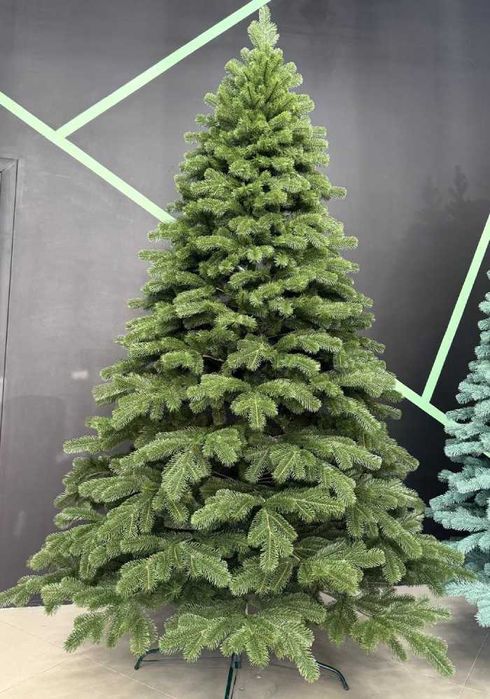 Ялинка лита зелена та блакитна з підставкою Найпишніша модель  Якість