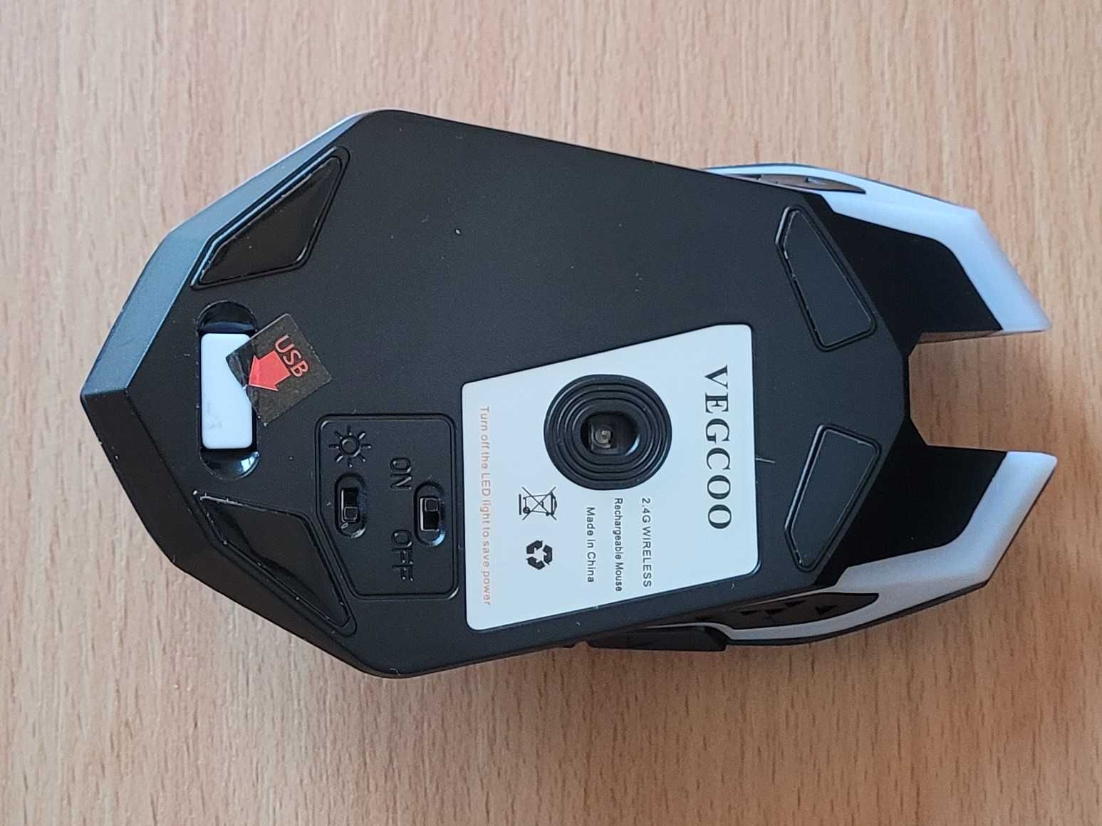 VEGCOO Bezprzewodowa mysz do gier,  Silent Click