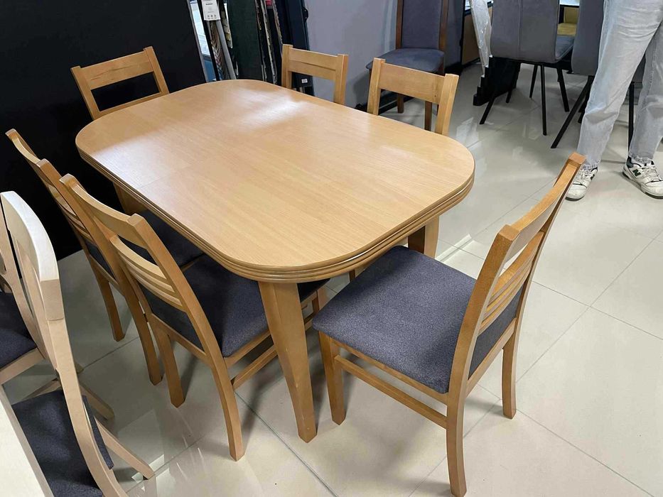 (98WN) Stół rozkładany + 6 krzeseł, okazja 999 zł