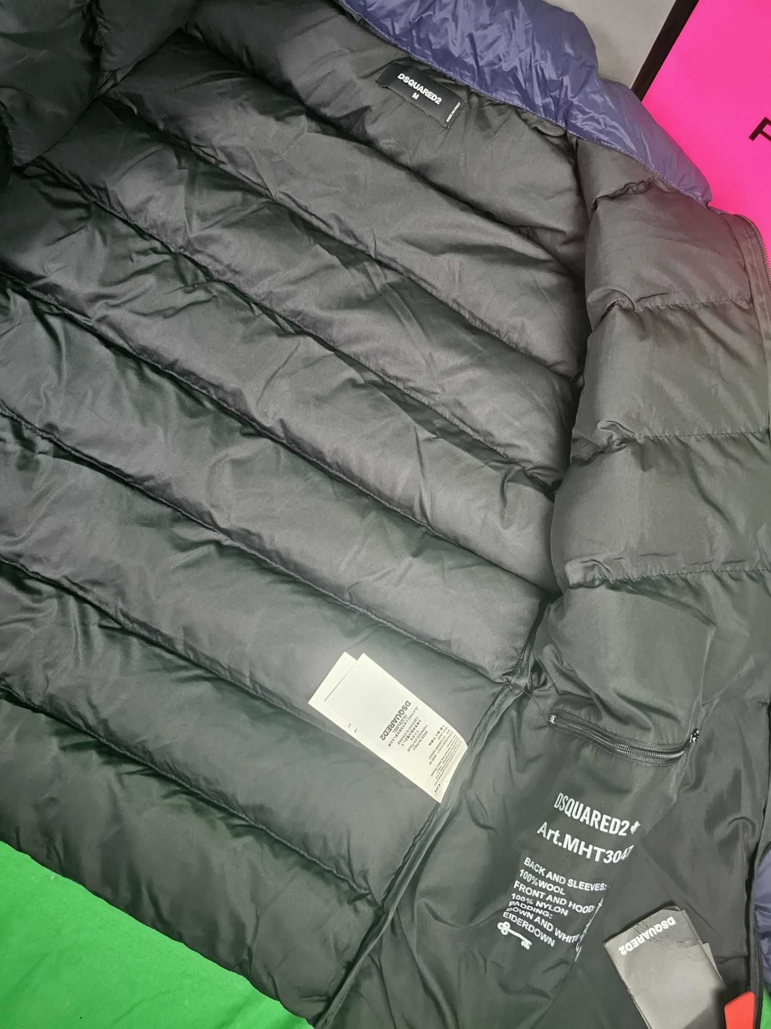 Kurtka męska zimowa granat dsquared2 kurtki