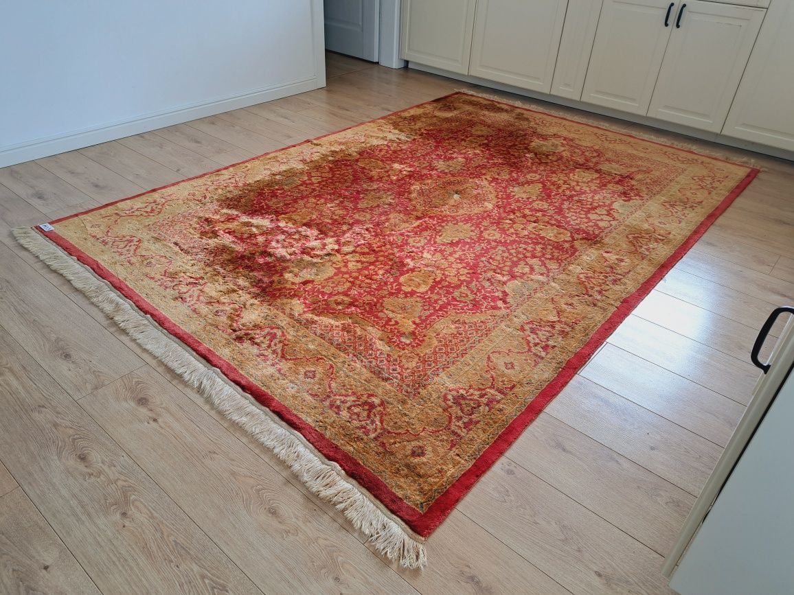 Niespotykany jedwabny maszynowo tkany dywan 185x285cm. Nr 1433