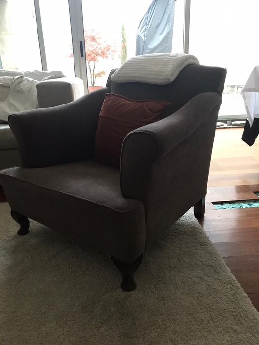 Cadeirão cinza rustico