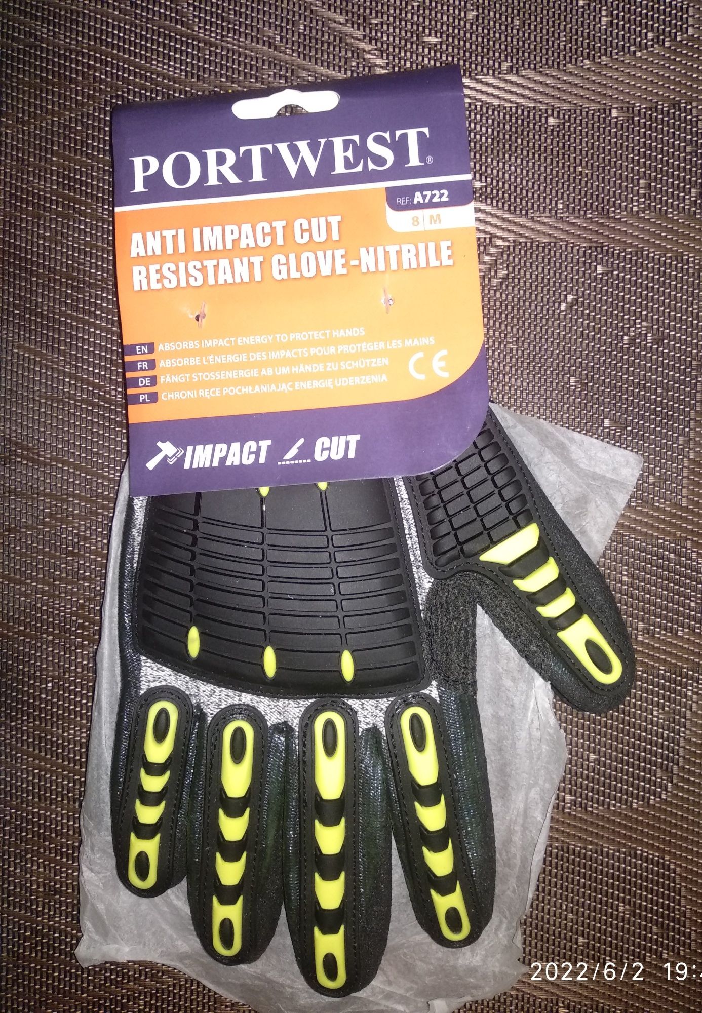 Захисні рукавиці Portwest A722