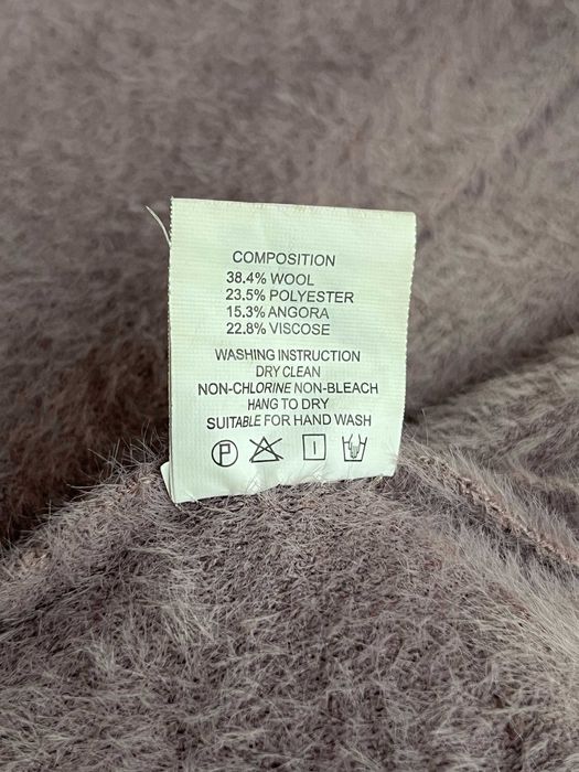 Damski sweter kardigan lawendowy z kapturem XL