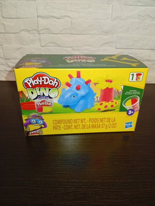 Ciastolina play-doh niebieski dinozaur mini zestaw