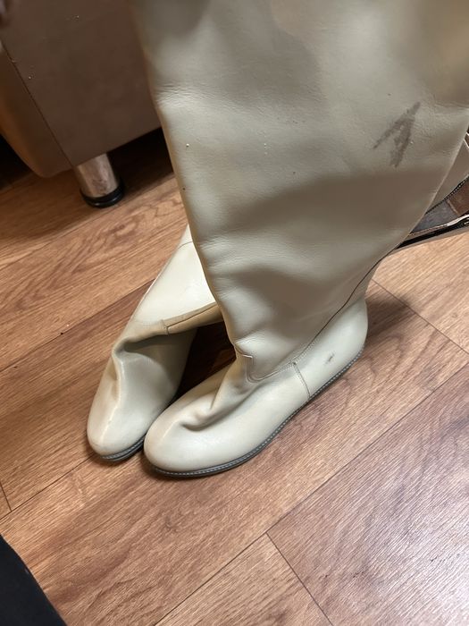 Кожанные зимние сапоги