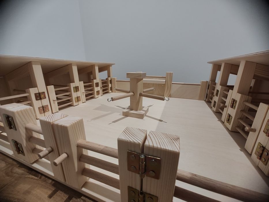 Stajnia dla koni schleich drewniana 8 boksów