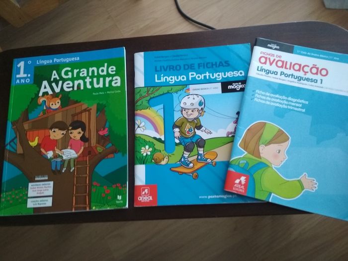 Manuais e fichas português primeiro ano: a grande aventura e pasta mag