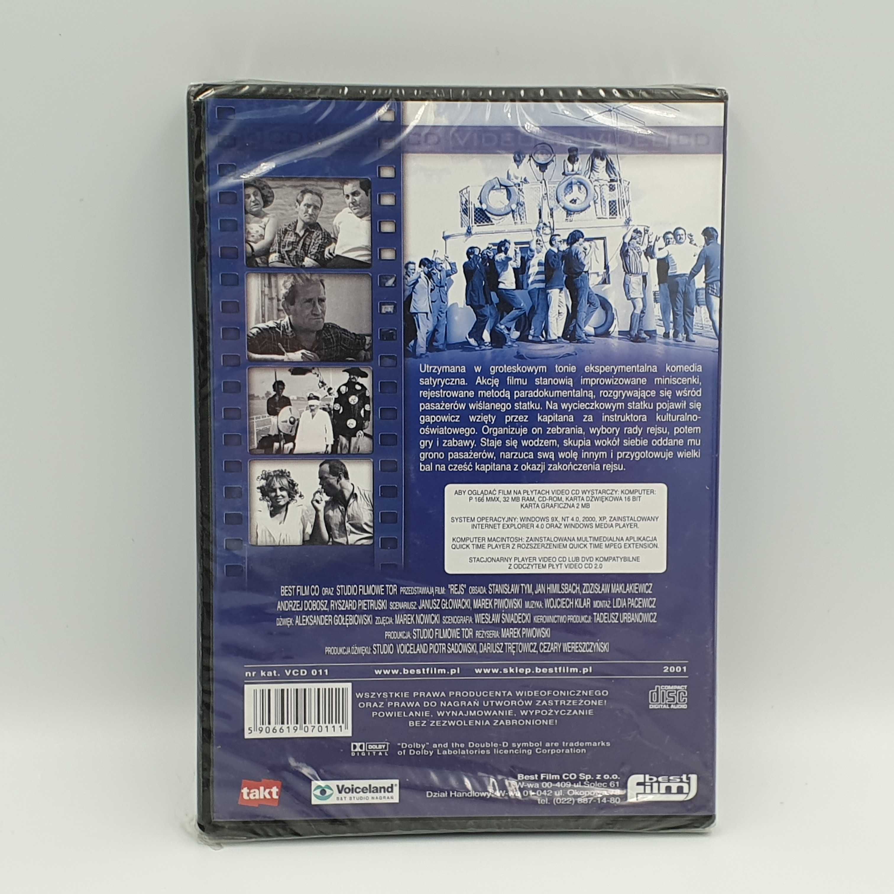 REJS FILM płyta VCD FOLIA pudełko