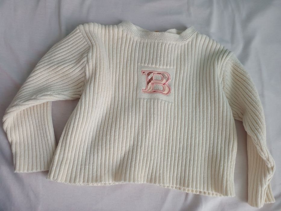 Sweterek rozpinany Burberry 80 cm