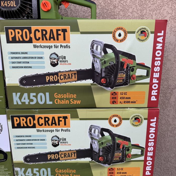 Бензопила PRO-CRAFT K450L 52 см³