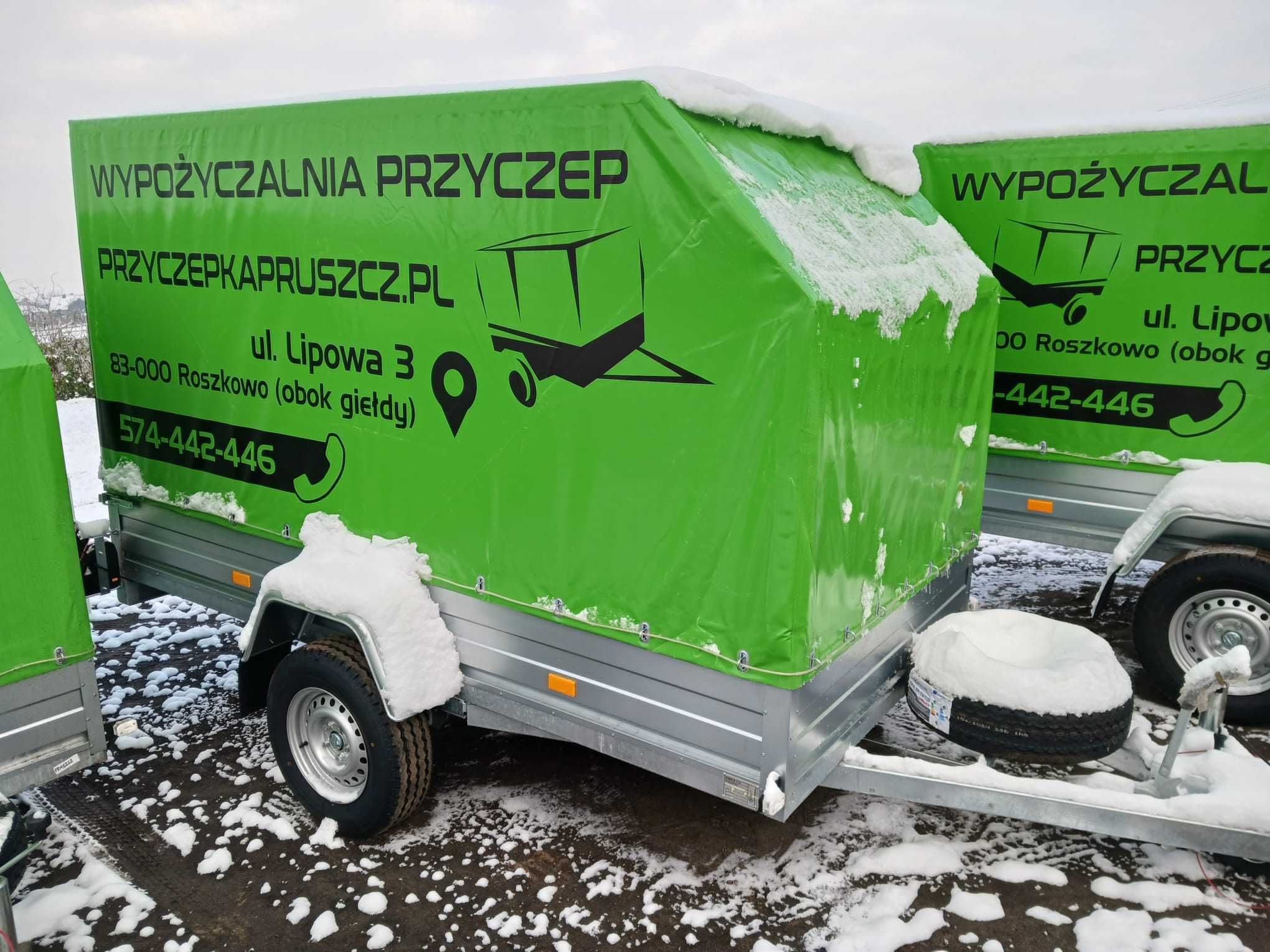 Wynajem przyczepy 300x150x170, ład.920kg na kat. B*