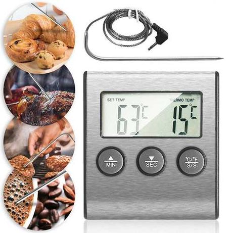 Термометр кухонный TP-700 с выносным щупом + таймер, магнит