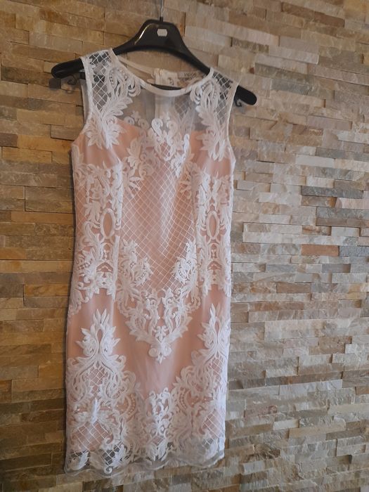Sukienka elegancka ślub cywilny chrzest święta koronka jak nowa