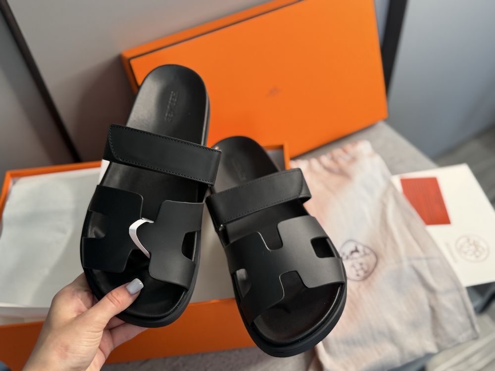 Жіночі Шльопки hermes шипри жіночі тапки ерме Chypre Sandals