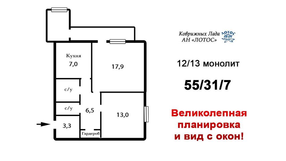 Продажа квартиры на Северном. Вид из окон как в раю!