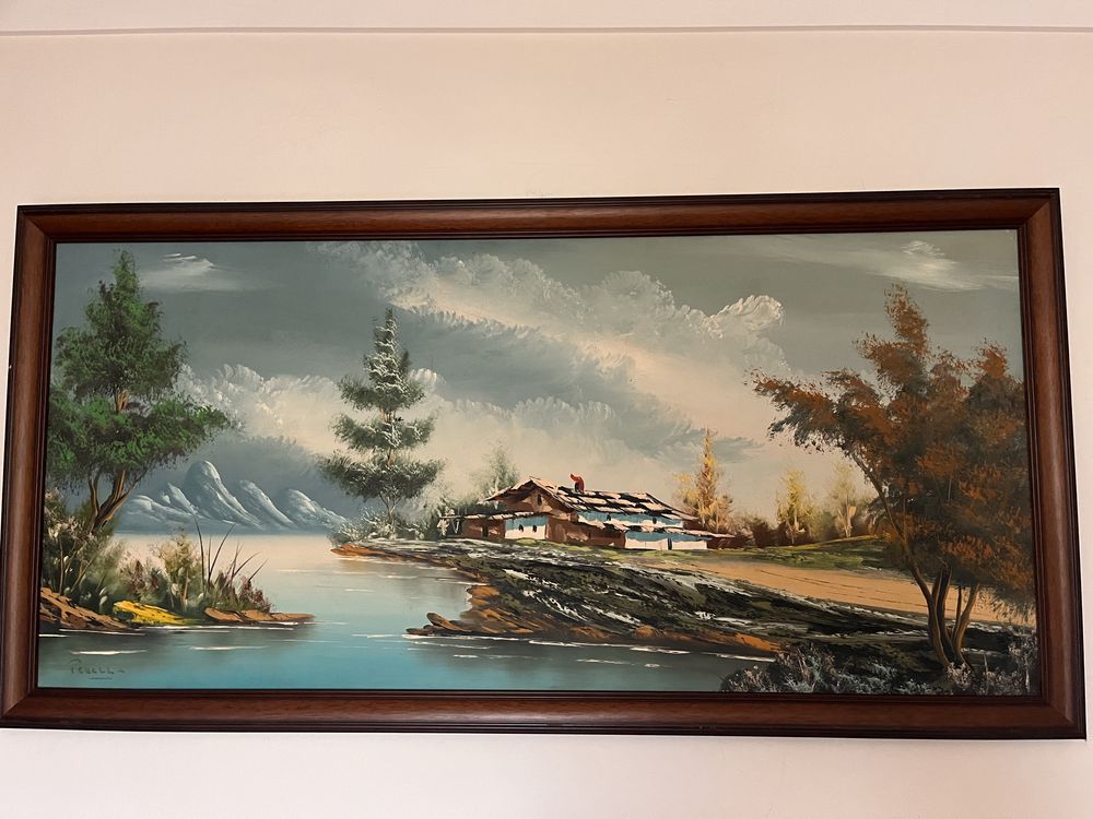 Quadro paisagem a óleo assinado