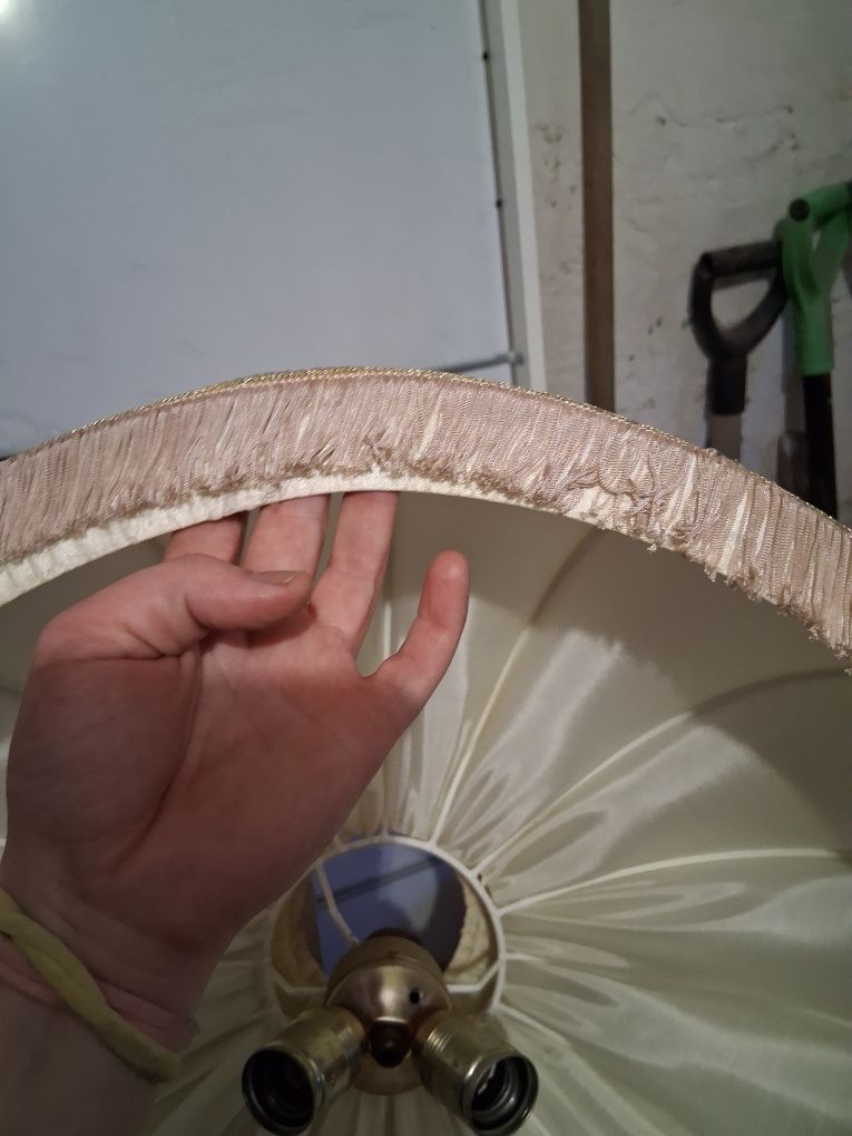Lampa  PRL klosz abażur żyrandol