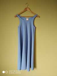 Błękitna sukienka ciążowa